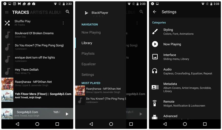 best free music players for android