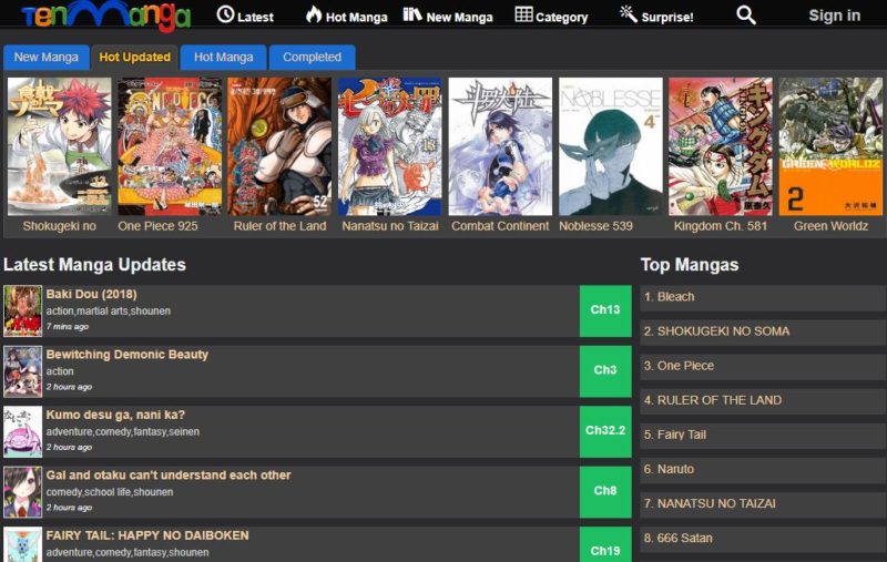 manga websites