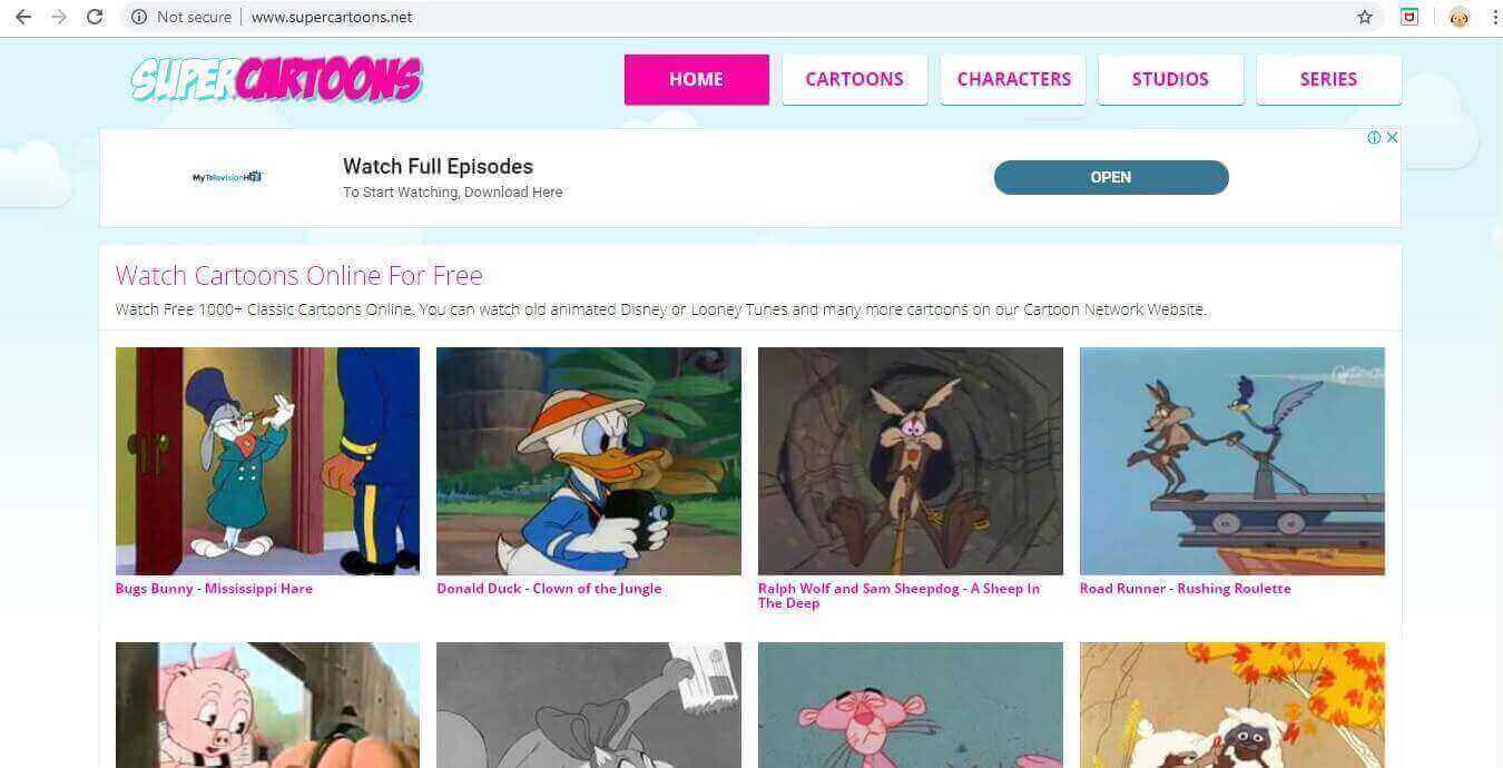 free cartoon streaming sites