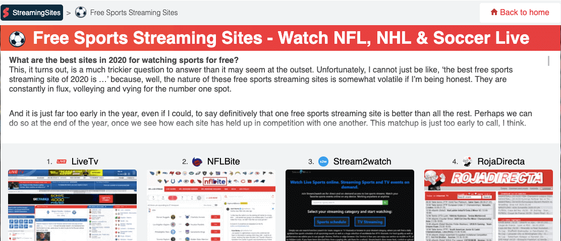best nhl free streaming sites